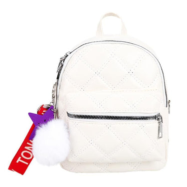 Mochila negra mujer de moda blanco
